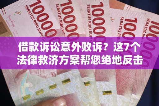 武汉借款诉讼意外败诉？这7个法律救济方案帮您绝地反击！